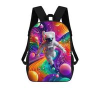 sinyumoney Mochilas Escolares Infantiles Impresas En 3D 17inch Colorful Astronaut Journey Mochila De Viaje Ligera Mochila Para Libros Niños Niños Niñas Mochila Escolar