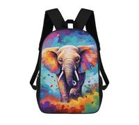 sinyumoney Mochilas Escolares Infantiles Impresas En 3D 17inch Colorful Elephant Art Print-4 Mochila De Viaje Ligera Mochila Para Libros Niños Niños Niñas Mochila Escolar