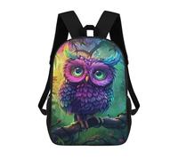 sinyumoney Mochilas Escolares Infantiles Impresas En 3D 17inch Colorful Fantasy Owl Artwork-6 Mochila De Viaje Ligera Mochila Para Libros Niños Niños Niñas Mochila Escolar