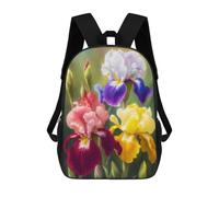 sinyumoney Mochilas Escolares Infantiles Impresas En 3D 17inch Colorful Iris Flower Bouquet Mochila De Viaje Ligera Mochila Para Libros Niños Niños Niñas Mochila Escolar