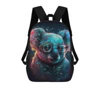 sinyumoney Mochilas Escolares Infantiles Impresas En 3D 17inch Colorful Koala with Glasses-3 Mochila De Viaje Ligera Mochila Para Libros Niños Niños Niñas Mochila Escolar