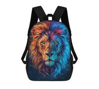 sinyumoney Mochilas Escolares Infantiles Impresas En 3D 17inch Colorful Lion Art Print Mochila De Viaje Ligera Mochila Para Libros Niños Niños Niñas Mochila Escolar