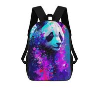 sinyumoney Mochilas Escolares Infantiles Impresas En 3D 17inch Colorful Panda Art Print Mochila De Viaje Ligera Mochila Para Libros Niños Niños Niñas Mochila Escolar