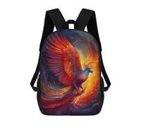 sinyumoney Mochilas Escolares Infantiles Impresas En 3D 17inch Colorful Phoenix Mochila De Viaje Ligera Mochila Para Libros Niños Niños Niñas Mochila Escolar