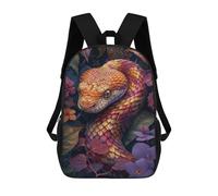 sinyumoney Mochilas Escolares Infantiles Impresas En 3D 17inch Colorful Snake Artwork-1 Mochila De Viaje Ligera Mochila Para Libros Niños Niños Niñas Mochila Escolar