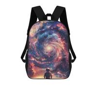 sinyumoney Mochilas Escolares Infantiles Impresas En 3D 17inch Cosmic Astronaut Journey-2 Mochila De Viaje Ligera Mochila Para Libros Niños Niños Niñas Mochila Escolar