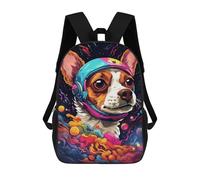 sinyumoney Mochilas Escolares Infantiles Impresas En 3D 17inch Cosmic Canine Adventure Mochila De Viaje Ligera Mochila Para Libros Niños Niños Niñas Mochila Escolar