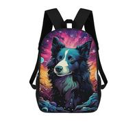 sinyumoney Mochilas Escolares Infantiles Impresas En 3D 17inch Cosmic Canine Dreamscape-2 Mochila De Viaje Ligera Mochila Para Libros Niños Niños Niñas Mochila Escolar
