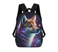 sinyumoney Mochilas Escolares Infantiles Impresas En 3D 17inch Cosmic Canine Portrait-1 Mochila De Viaje Ligera Mochila Para Libros Niños Niños Niñas Mochila Escolar