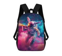 sinyumoney Mochilas Escolares Infantiles Impresas En 3D 17inch Cosmic Color Blast Astronaut Mochila De Viaje Ligera Mochila Para Libros Niños Niños Niñas Mochila Escolar