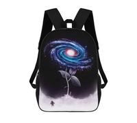 sinyumoney Mochilas Escolares Infantiles Impresas En 3D 17inch Cosmic Rose in Snow Mochila De Viaje Ligera Mochila Para Libros Niños Niños Niñas Mochila Escolar