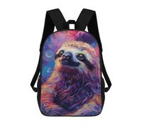 sinyumoney Mochilas Escolares Infantiles Impresas En 3D 17inch Cosmic Sloth Portrait-2 Mochila De Viaje Ligera Mochila Para Libros Niños Niños Niñas Mochila Escolar