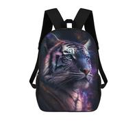 sinyumoney Mochilas Escolares Infantiles Impresas En 3D 17inch Cosmic Tiger Portrait-19 Mochila De Viaje Ligera Mochila Para Libros Niños Niños Niñas Mochila Escolar