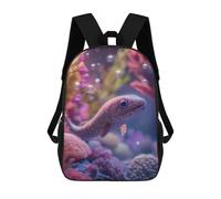 sinyumoney Mochilas Escolares Infantiles Impresas En 3D 17inch Curious Baby Eel Fish in Coral Reef Mochila De Viaje Ligera Mochila Para Libros Niños Niños Niñas Mochila Escolar