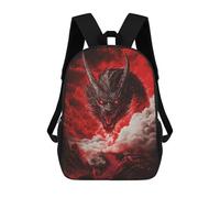 sinyumoney Mochilas Escolares Infantiles Impresas En 3D 17inch Dragon's Fiery Ascension Mochila De Viaje Ligera Mochila Para Libros Niños Niños Niñas Mochila Escolar