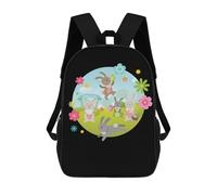 sinyumoney Mochilas Escolares Infantiles Impresas En 3D 17inch Easter Fun Easter Bunny Mochila De Viaje Ligera Mochila Para Libros Niños Niños Niñas Mochila Escolar