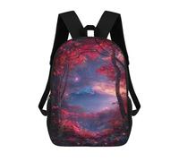 sinyumoney Mochilas Escolares Infantiles Impresas En 3D 17inch Enchanted Forest with Mountain View Mochila De Viaje Ligera Mochila Para Libros Niños Niños Niñas Mochila Escolar
