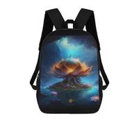 sinyumoney Mochilas Escolares Infantiles Impresas En 3D 17inch Enchanted Lotus Pond-9 Mochila De Viaje Ligera Mochila Para Libros Niños Niños Niñas Mochila Escolar