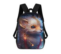 sinyumoney Mochilas Escolares Infantiles Impresas En 3D 17inch Fantasy Fox Earrings for Women Mochila De Viaje Ligera Mochila Para Libros Niños Niños Niñas Mochila Escolar