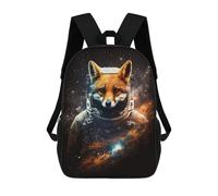 sinyumoney Mochilas Escolares Infantiles Impresas En 3D 17inch Fox Astronaut in Space-1 Mochila De Viaje Ligera Mochila Para Libros Niños Niños Niñas Mochila Escolar