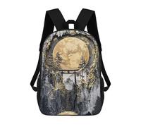 sinyumoney Mochilas Escolares Infantiles Impresas En 3D 17inch Full Moon Shrine Gateway Mochila De Viaje Ligera Mochila Para Libros Niños Niños Niñas Mochila Escolar