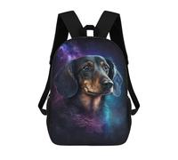 sinyumoney Mochilas Escolares Infantiles Impresas En 3D 17inch Galactic Dachshund Portrait -13 Mochila De Viaje Ligera Mochila Para Libros Niños Niños Niñas Mochila Escolar