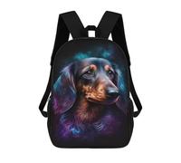 sinyumoney Mochilas Escolares Infantiles Impresas En 3D 17inch Galactic Dachshund Portrait -9 Mochila De Viaje Ligera Mochila Para Libros Niños Niños Niñas Mochila Escolar