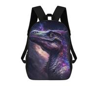 sinyumoney Mochilas Escolares Infantiles Impresas En 3D 17inch Galactic Dinosaur Artwork Mochila De Viaje Ligera Mochila Para Libros Niños Niños Niñas Mochila Escolar