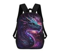 sinyumoney Mochilas Escolares Infantiles Impresas En 3D 17inch Galactic Dragon Art Print-4 Mochila De Viaje Ligera Mochila Para Libros Niños Niños Niñas Mochila Escolar
