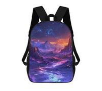 sinyumoney Mochilas Escolares Infantiles Impresas En 3D 17inch Galactic Fantasy Landscape Mochila De Viaje Ligera Mochila Para Libros Niños Niños Niñas Mochila Escolar
