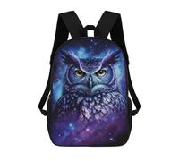 sinyumoney Mochilas Escolares Infantiles Impresas En 3D 17inch Galactic Owl Art Print-2 Mochila De Viaje Ligera Mochila Para Libros Niños Niños Niñas Mochila Escolar