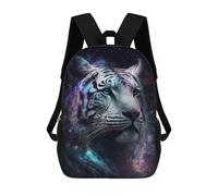 sinyumoney Mochilas Escolares Infantiles Impresas En 3D 17inch Galactic Tiger Portrait-10 Mochila De Viaje Ligera Mochila Para Libros Niños Niños Niñas Mochila Escolar
