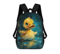 sinyumoney Mochilas Escolares Infantiles Impresas En 3D 17inch Golden Duckling in Water Mochila De Viaje Ligera Mochila Para Libros Niños Niños Niñas Mochila Escolar