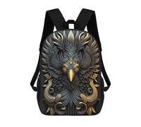 sinyumoney Mochilas Escolares Infantiles Impresas En 3D 17inch Golden King Phoenix Mochila De Viaje Ligera Mochila Para Libros Niños Niños Niñas Mochila Escolar