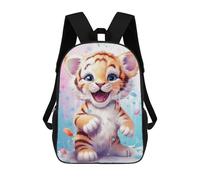 sinyumoney Mochilas Escolares Infantiles Impresas En 3D 17inch Happy Little Milky Tiger Mochila De Viaje Ligera Mochila Para Libros Niños Niños Niñas Mochila Escolar