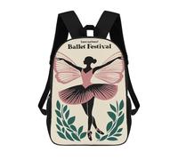 sinyumoney Mochilas Escolares Infantiles Impresas En 3D 17inch International Ballet Festival Poster Mochila De Viaje Ligera Mochila Para Libros Niños Niños Niñas Mochila Escolar