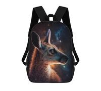 sinyumoney Mochilas Escolares Infantiles Impresas En 3D 17inch Kangaroo in Space Mochila De Viaje Ligera Mochila Para Libros Niños Niños Niñas Mochila Escolar