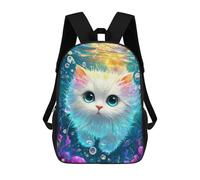 sinyumoney Mochilas Escolares Infantiles Impresas En 3D 17inch Magical Underwater Kitten Mochila De Viaje Ligera Mochila Para Libros Niños Niños Niñas Mochila Escolar