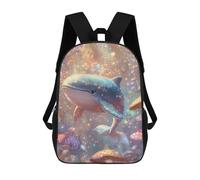 sinyumoney Mochilas Escolares Infantiles Impresas En 3D 17inch Magical Whales in Fantasy Forest Mochila De Viaje Ligera Mochila Para Libros Niños Niños Niñas Mochila Escolar