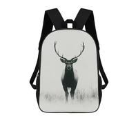 sinyumoney Mochilas Escolares Infantiles Impresas En 3D 17inch Majestic Elk Portrait in Monochrome Mochila De Viaje Ligera Mochila Para Libros Niños Niños Niñas Mochila Escolar