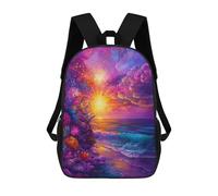 sinyumoney Mochilas Escolares Infantiles Impresas En 3D 17inch Ocean Sunset Painting -1 Mochila De Viaje Ligera Mochila Para Libros Niños Niños Niñas Mochila Escolar