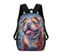 sinyumoney Mochilas Escolares Infantiles Impresas En 3D 17inch Palette Bulldog Painting Mochila De Viaje Ligera Mochila Para Libros Niños Niños Niñas Mochila Escolar