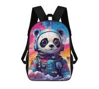 sinyumoney Mochilas Escolares Infantiles Impresas En 3D 17inch Panda Astronaut Space Art Print-3 Mochila De Viaje Ligera Mochila Para Libros Niños Niños Niñas Mochila Escolar