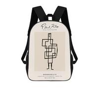 sinyumoney Mochilas Escolares Infantiles Impresas En 3D 17inch Paul Klee Prince Mochila De Viaje Ligera Mochila Para Libros Niños Niños Niñas Mochila Escolar