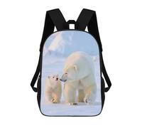 sinyumoney Mochilas Escolares Infantiles Impresas En 3D 17inch Polar Bear Family in Arctic Mochila De Viaje Ligera Mochila Para Libros Niños Niños Niñas Mochila Escolar