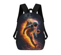 sinyumoney Mochilas Escolares Infantiles Impresas En 3D 17inch Running Astronaut in Space Mochila De Viaje Ligera Mochila Para Libros Niños Niños Niñas Mochila Escolar