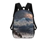 sinyumoney Mochilas Escolares Infantiles Impresas En 3D 17inch Snow-Capped Mountain Landscape Mochila De Viaje Ligera Mochila Para Libros Niños Niños Niñas Mochila Escolar