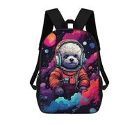sinyumoney Mochilas Escolares Infantiles Impresas En 3D 17inch Space Dog Astronaut Art Print-13 Mochila De Viaje Ligera Mochila Para Libros Niños Niños Niñas Mochila Escolar