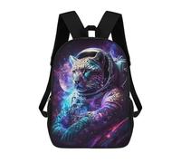 sinyumoney Mochilas Escolares Infantiles Impresas En 3D 17inch Space Leopard Astronaut Mochila De Viaje Ligera Mochila Para Libros Niños Niños Niñas Mochila Escolar
