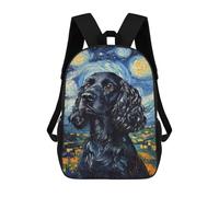 sinyumoney Mochilas Escolares Infantiles Impresas En 3D 17inch Starry Night Cocker Spaniel Art Print -1 Mochila De Viaje Ligera Mochila Para Libros Niños Niños Niñas Mochila Escolar